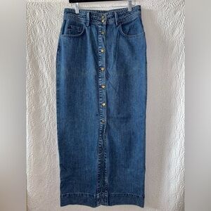 H&M Button Down Maxi Denim Skirt
